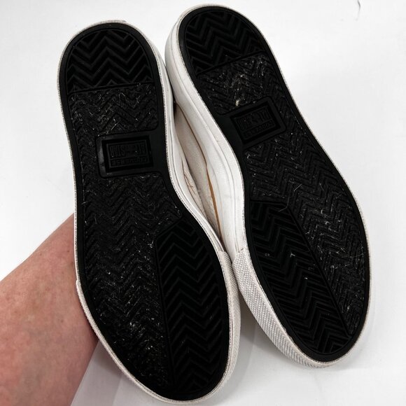 Converse Slip-On Low‎ Top Sneakers White Gold Spider Web Size 8 Halloween Goth - Picture 4 of 7